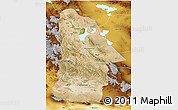 Satellite 3D Map of Hovd, physical outside