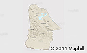 Shaded Relief 3D Map of Hovd, cropped outside