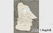 Shaded Relief 3D Map of Hovd, darken