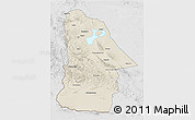 Shaded Relief 3D Map of Hovd, lighten, desaturated