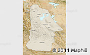 Shaded Relief 3D Map of Hovd, satellite outside