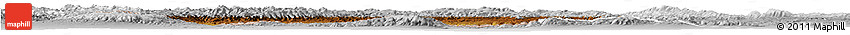 Physical Horizon Map of Hovd, lighten, desaturated
