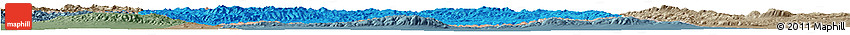 Political Horizon Map of Hovd, semi-desaturated