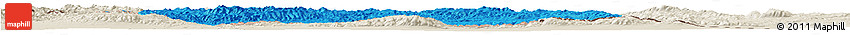 Political Horizon Map of Hovd, shaded relief outside