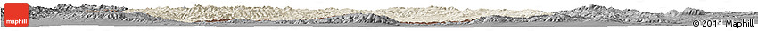 Shaded Relief Horizon Map of Hovd, darken, desaturated