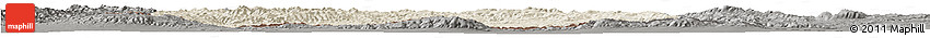 Shaded Relief Horizon Map of Hovd, darken, semi-desaturated