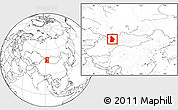 Blank Location Map of Hovd, within the entire country
