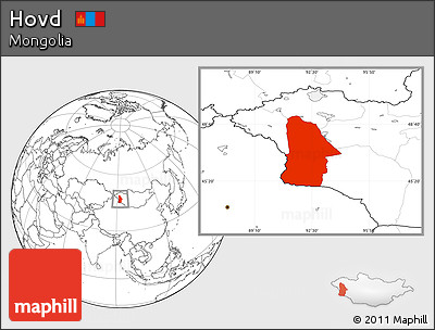 Blank Location Map of Hovd