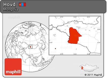 Blank Location Map of Hovd
