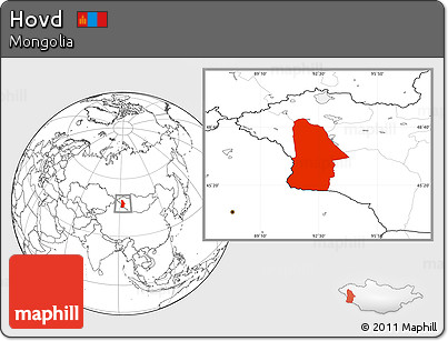 Blank Location Map of Hovd