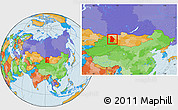 Political Location Map of Hovd, within the entire country