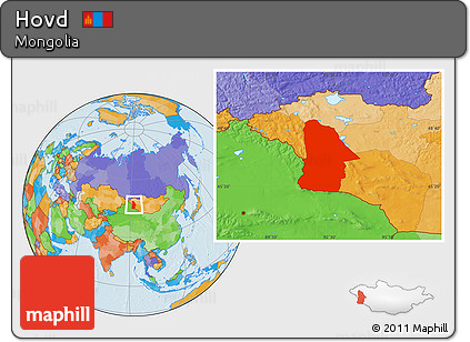 Political Location Map of Hovd