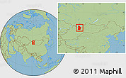 Savanna Style Location Map of Hovd, within the entire country