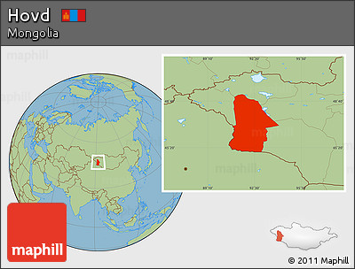 Savanna Style Location Map of Hovd