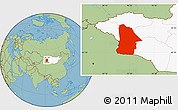 Savanna Style Location Map of Hovd, highlighted country