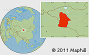 Savanna Style Location Map of Hovd