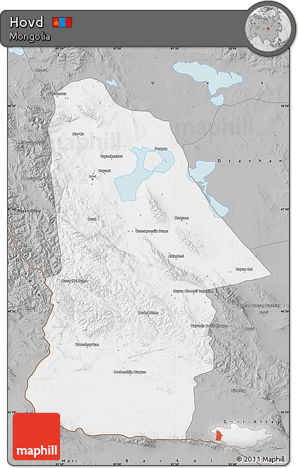 Gray Map of Hovd