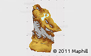 Physical Map of Hovd, cropped outside