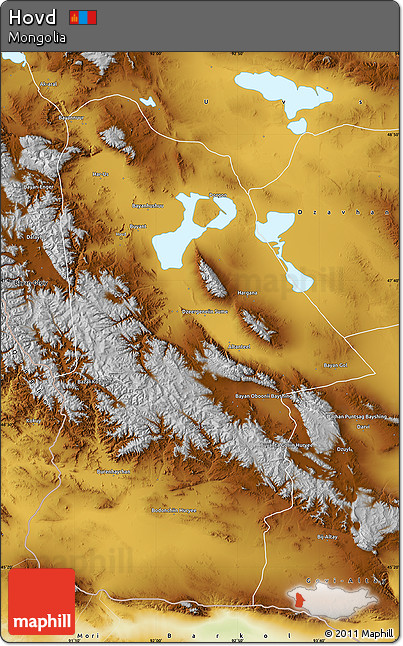 Physical Map of Hovd