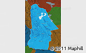 Political Map of Hovd, darken