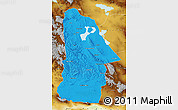 Political Map of Hovd, physical outside