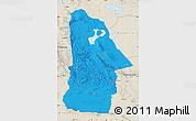 Political Map of Hovd, shaded relief outside