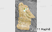 Satellite Map of Hovd, darken, desaturated