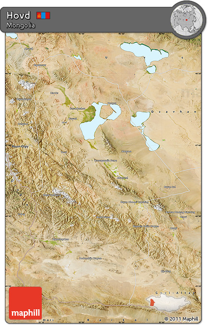 Satellite Map of Hovd
