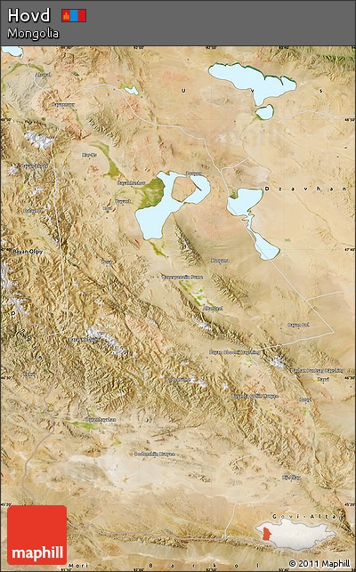 Satellite Map of Hovd