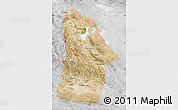 Satellite Map of Hovd, lighten, desaturated