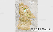 Satellite Map of Hovd, lighten, semi-desaturated