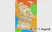 Satellite Map of Hovd, political outside
