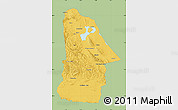 Savanna Style Map of Hovd, single color outside