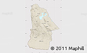 Shaded Relief Map of Hovd, cropped outside
