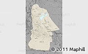 Shaded Relief Map of Hovd, darken, desaturated