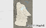 Shaded Relief Map of Hovd, darken