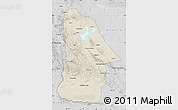 Shaded Relief Map of Hovd, desaturated