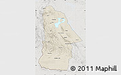 Shaded Relief Map of Hovd, lighten, semi-desaturated