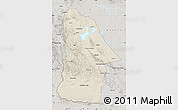 Shaded Relief Map of Hovd, semi-desaturated