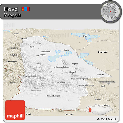 Classic Style Panoramic Map of Hovd