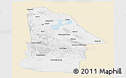 Classic Style Panoramic Map of Hovd, single color outside