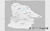 Gray Panoramic Map of Hovd, single color outside