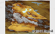 Physical Panoramic Map of Hovd, darken