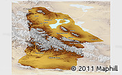 Physical Panoramic Map of Hovd, lighten