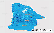 Political Panoramic Map of Hovd, cropped outside