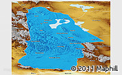 Political Panoramic Map of Hovd, physical outside