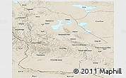 Shaded Relief Panoramic Map of Hovd