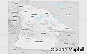 Silver Style Panoramic Map of Hovd