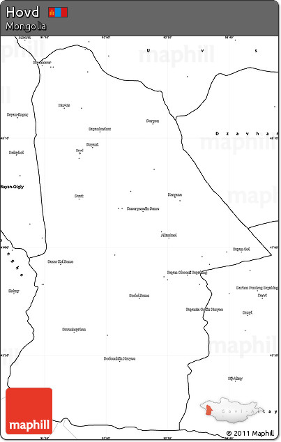 Blank Simple Map of Hovd