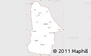 Classic Style Simple Map of Hovd, cropped outside